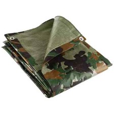 Camouflage Tarpaulin Waterproof Camping Ground Sheet Cover Woodland Tarp