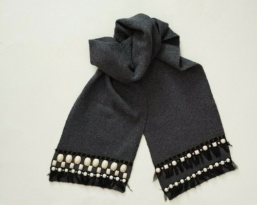 Cosy knitted scarf grey - knitted,