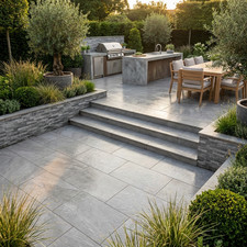 Quartz Grey porcelain paving