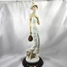 Juliana Collection Elegant Lady Figurine – White Dress & Hat – 27 cm