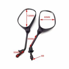 8mm Rearview Mirrors For ATV Quad Pit Dirt Moped Scooter Motorcycle Motor Bike