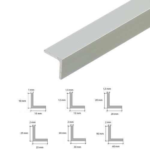 Aluminium angle corner trim - aluminium,
