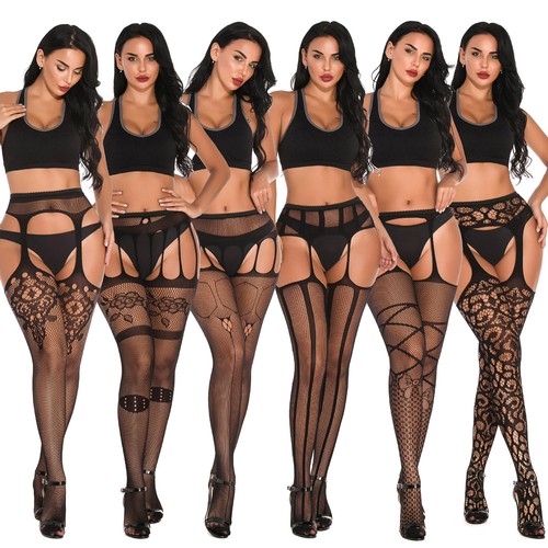 Women fishnet thigh high - women's,