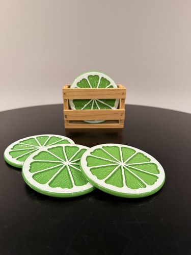 Lime drink coasters - drink, plastic