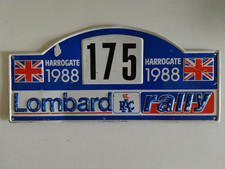 Lombard RAC Rally 1988 Original Rally Plate