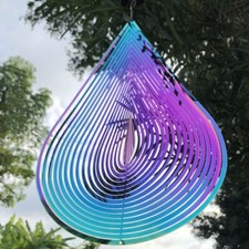 3D Wind Spinner, Mirrored Flowing Metal Wind Spinners for Balcony & Garden Yard