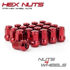20 x Red Wheel Nuts M12x1.5 Fits Mitsubishi Evo 1 2 3 4 5 6 7 8 9 10