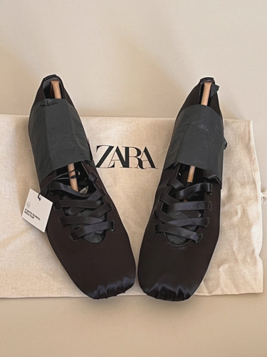 Zara black lace ballet - zara,