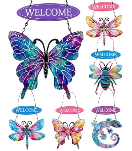 Jumbo welcome butterfly sign - jumbo,