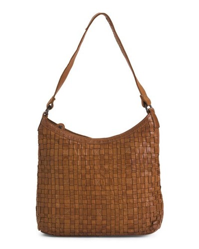 Tan ashwood leather woven hobo - ashwood,