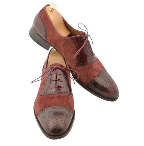 Handmade brown suede leather - handmade,