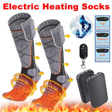 Winter Electric Heated Warm Socks Rechargeable Battery Women Men Feet Remote