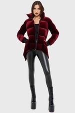 KILLSTAR Coat Red Deadliest Nightvelvet Puffer [RED]