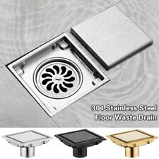 Square Shower Bathroom Floor Water Drain Waste Trap Wet Anti-Odor Shower Grates