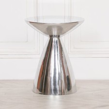 Hourglass Style Cast Aluminium Side Table