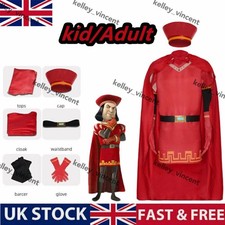 🔥Cosplay Shrek the Lord Farquaad Knight Armor Costumes Halloween Carnival Suits