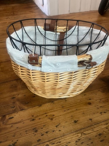 Dog bike basket wicker - bike, basket,