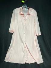 Vintage Vanity Fair Nightie & Robe Housecoat Nylon Nightgown Small Pink USA 2 Pc