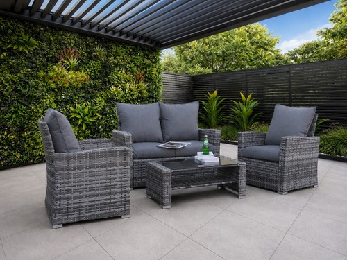 Rattan garden furniture set - rattan,