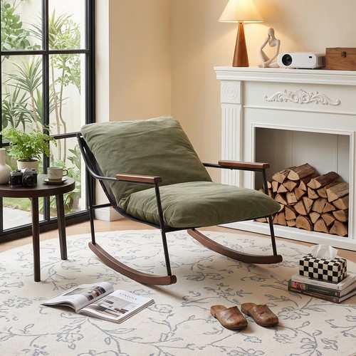 Upholstery rocking chair metal - upholstery,