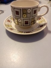 Kathie Winkle Rushstone Duo: Tea Cup & Saucer - Excellent Condition