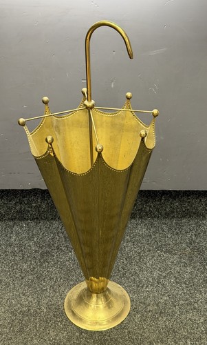 Vintage brass umbrella stand - brass,