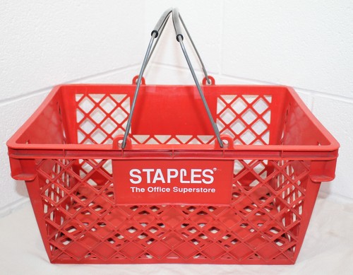 Vintage staples red - staples, plastic