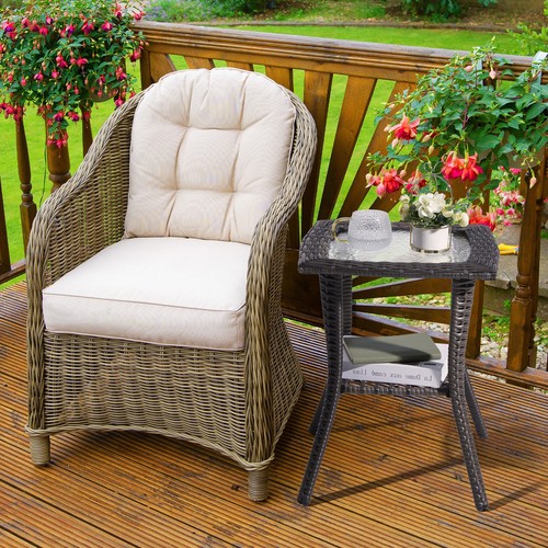 Rattan garden coffee table - rattan,