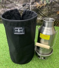 KELLY KETTLE TREKKER wax cotton canvas carry bag, Black ,BAG ONLY FOR SALE