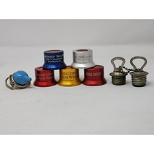 8 Vintage Bottle Caps 2.A. Schrader 5.Advertising Fizz Wizz 1.Blue Liquor Spout