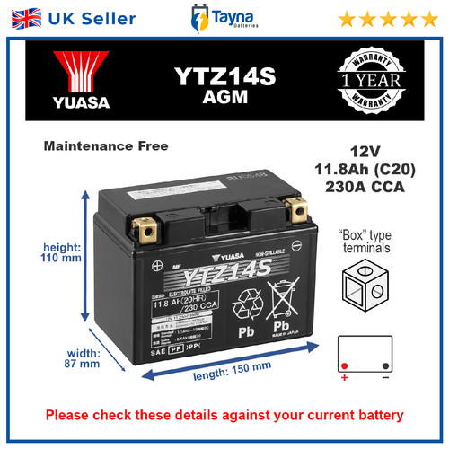 Genuine yuasa ytz14s - yuasa,