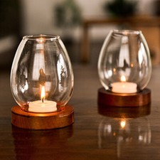 Glass Round Ball Candles Light