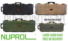 Nuprol Large Hard Case Airsoft Rifle Storage  Black, Tan, Grey ,Olive - Wave