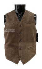 Men's Brown Suede Waistcoat