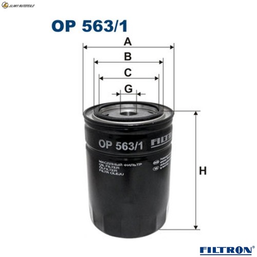 Oil filter 563 for - oil,