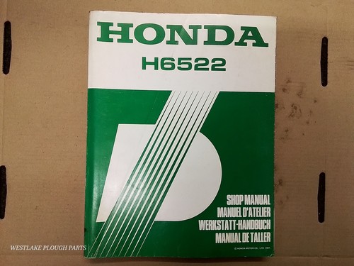 Honda shop manual h6522 - shop,