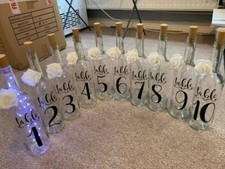 Wedding Table Numbers, Bottle