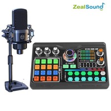Sound Card Set With Professional Audio Condenser Mic Studio Singing Podcast