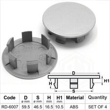 Wheel center caps centre