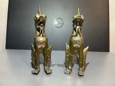 Chinese Temple Guardian Foo Dogs Set of 2.