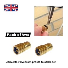 Bike Valve adapter Presta To Schrader Valve Pack Of 2