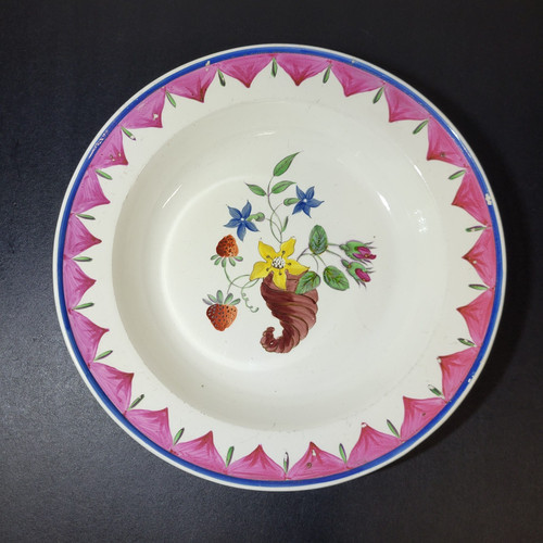 1800s creamware bowl - creamware,