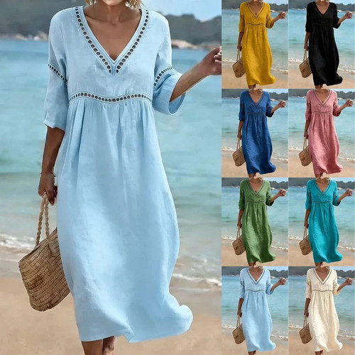 Women neck dress summer - women's,