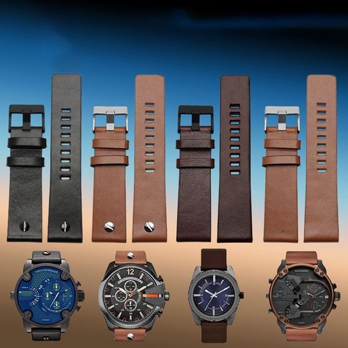 Genuine leather watchband fit - leather,