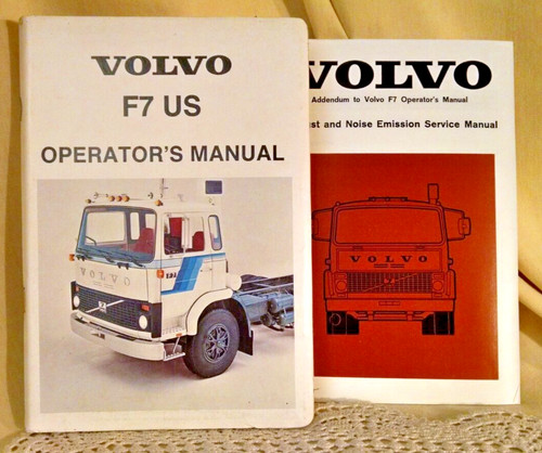 Volvo operators manual - f7, 4x2