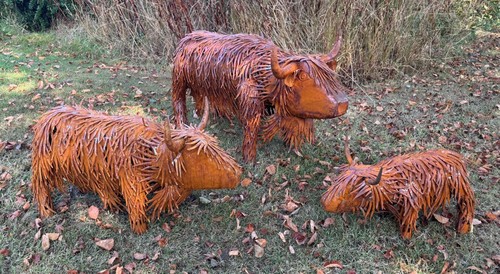 Metal garden sculpture - garden,