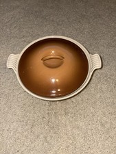 VINTAGE le Creuset Brown Ombré Round Casserole Dish 22cm Cast Iron with Lid