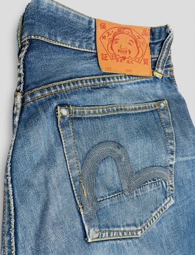 Evisu blue denim jeans - blue,