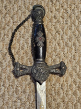 Antique 1800's Masonic Knights Templar K.T. Victorian Named Ceremonial Sword