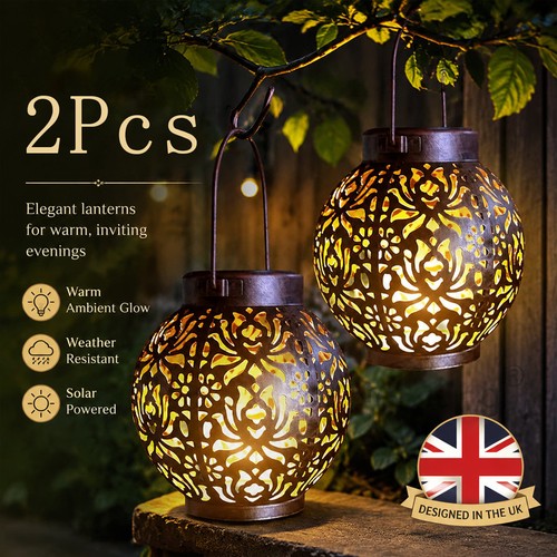 2pcs outdoor solar hanging - 2pcs,